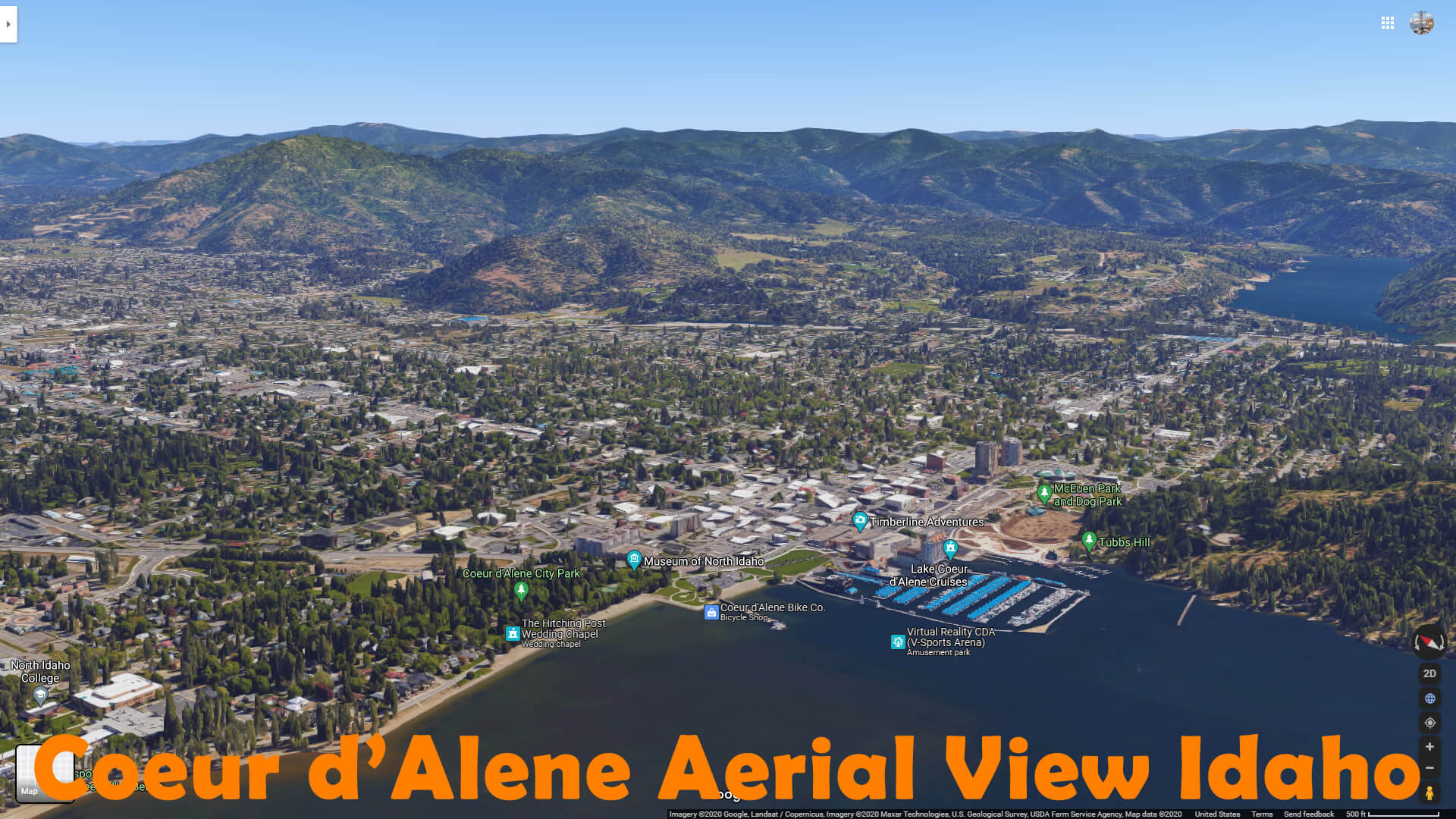 Coeur d'Alene Aerial View Idaho
